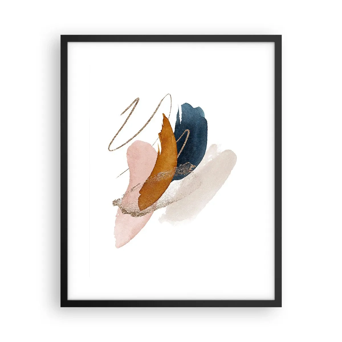 Affisch i svart ram - Bevingad komposition - 40x50 cm