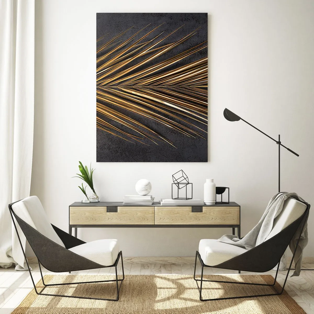 Glastavla - Bild på glas - Tropikens guld - 50x70 cm
