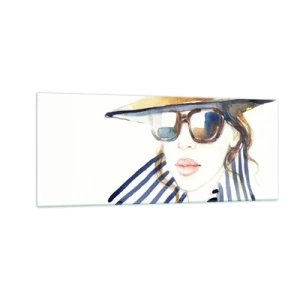 Glastavla - Bild på glas - Välkommen till Florida! - 100x40 cm