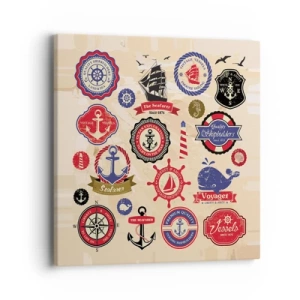 Canvastavla - Bild på duk - Seglarbroderskap - 40x40 cm