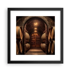 Affisch i svart ram - Stämningsfull källare - 30x30 cm