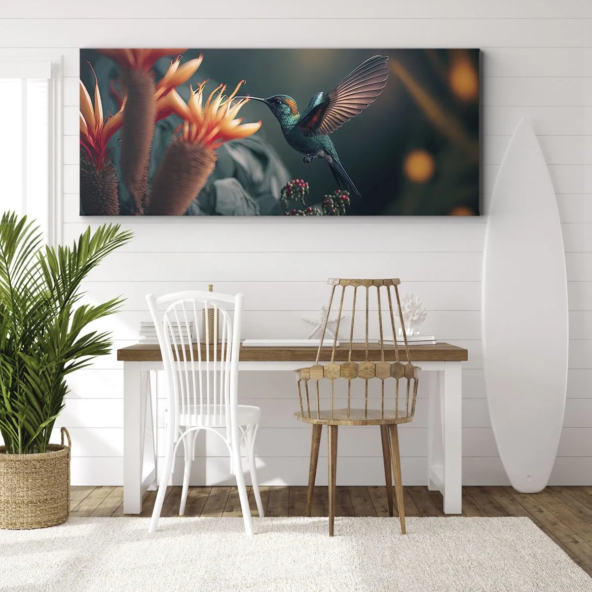 Canvastavla - Bild på duk - Ett verkligt färgglatt liv - 140x50 cm