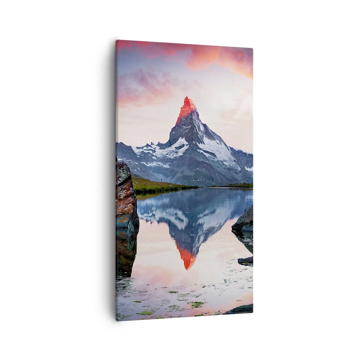 Canvastavla - Bild på duk - Bergens hjärta är hett - 55x100 cm