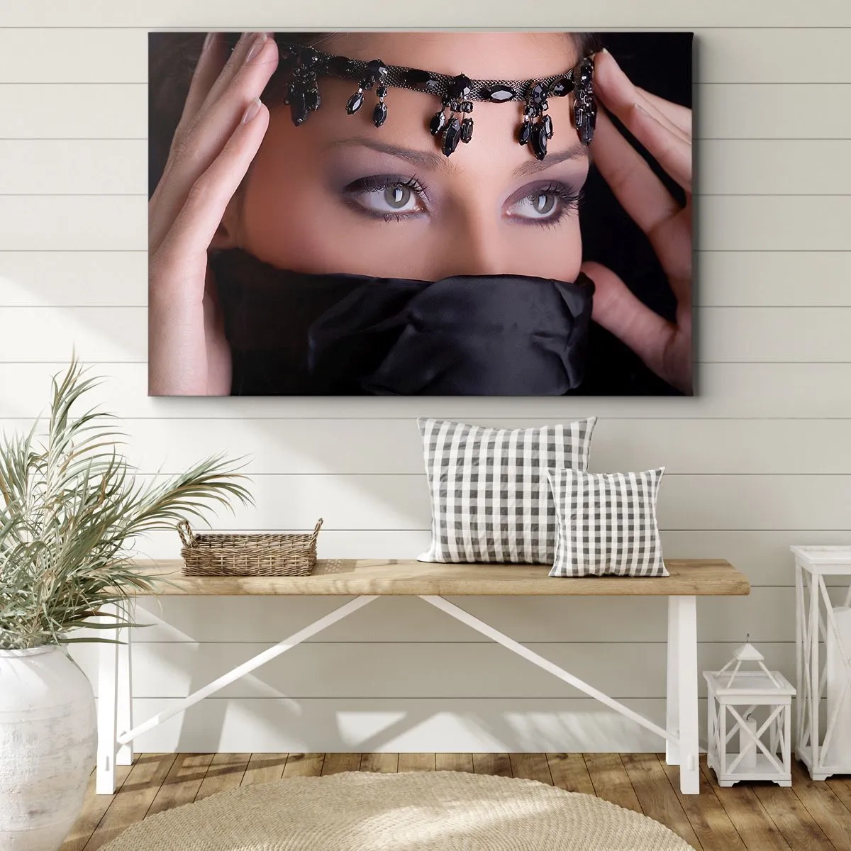 Canvastavla - Bild på duk - Lockande orientalisk hemlighet - 120x80 cm