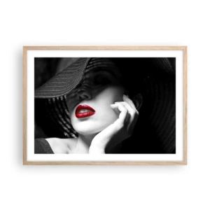 Affisch i ram av ljusek - En studie i scharlakansröd - 70x50 cm