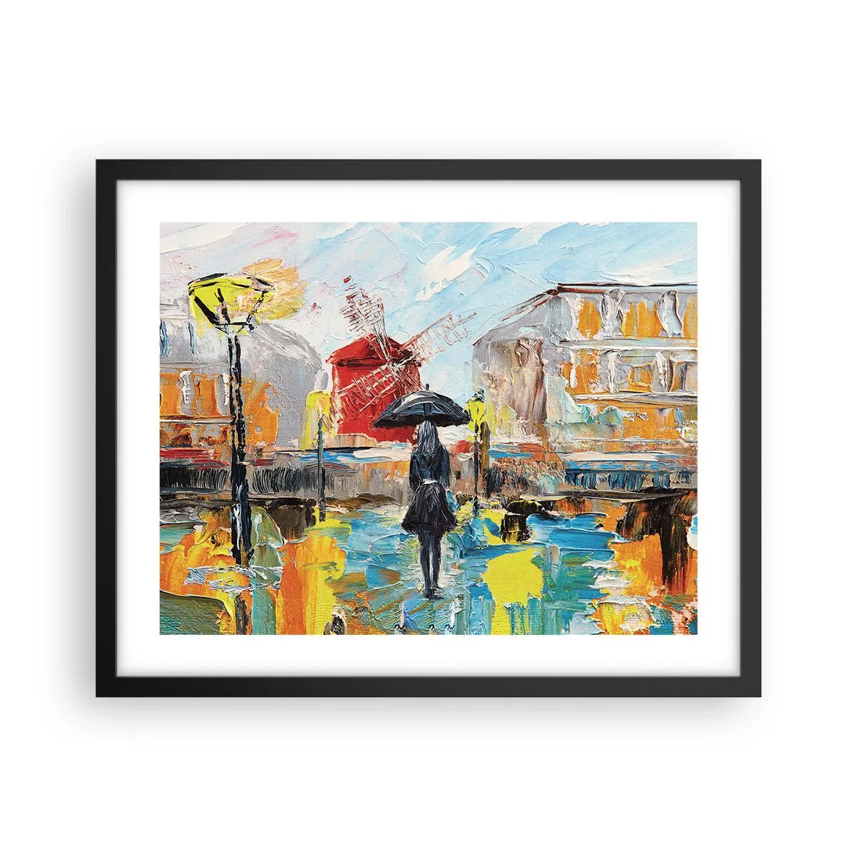 Affisch i svart ram - Parislegender - 50x40 cm