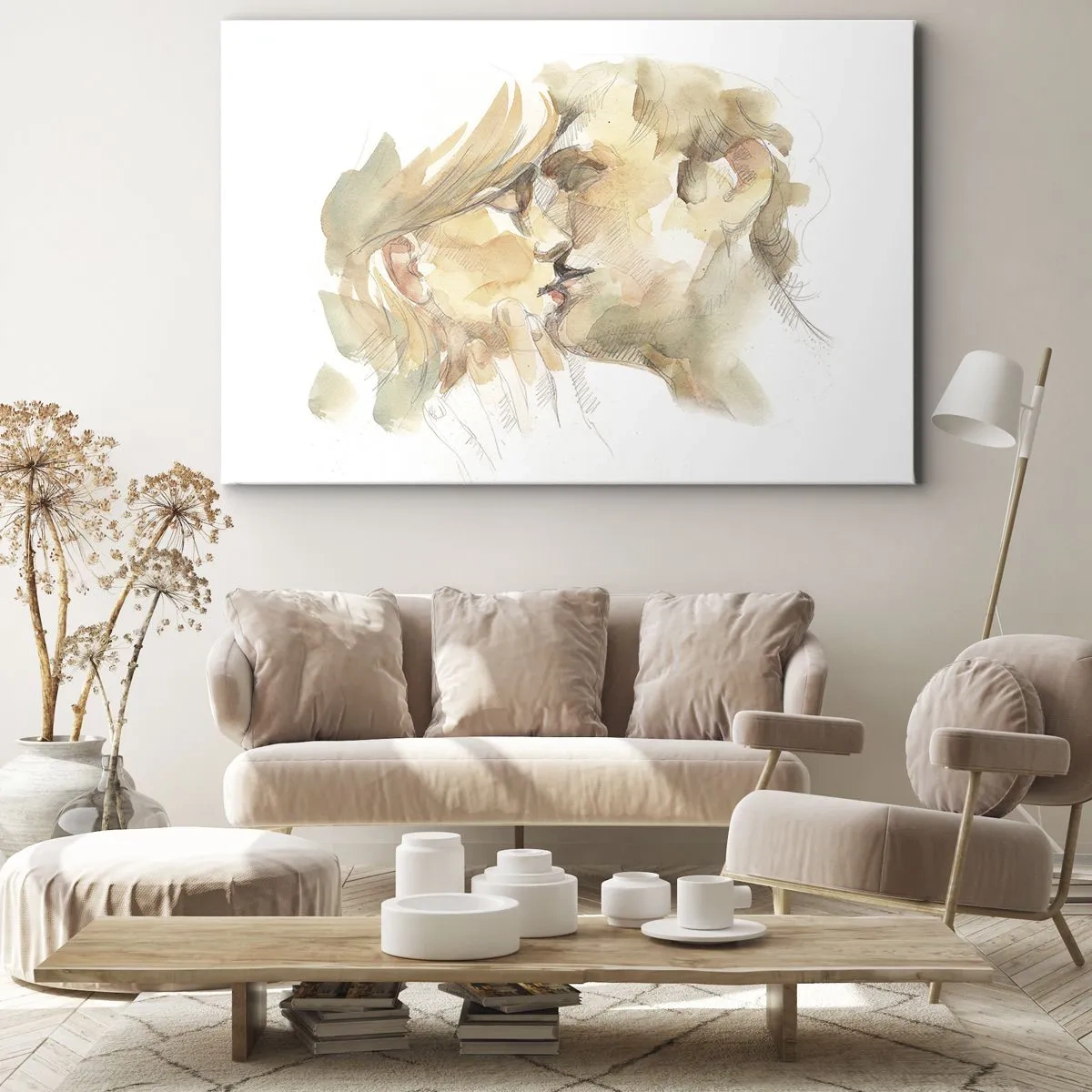 Canvastavla - Bild på duk - Upphittad hälft? - 70x50 cm