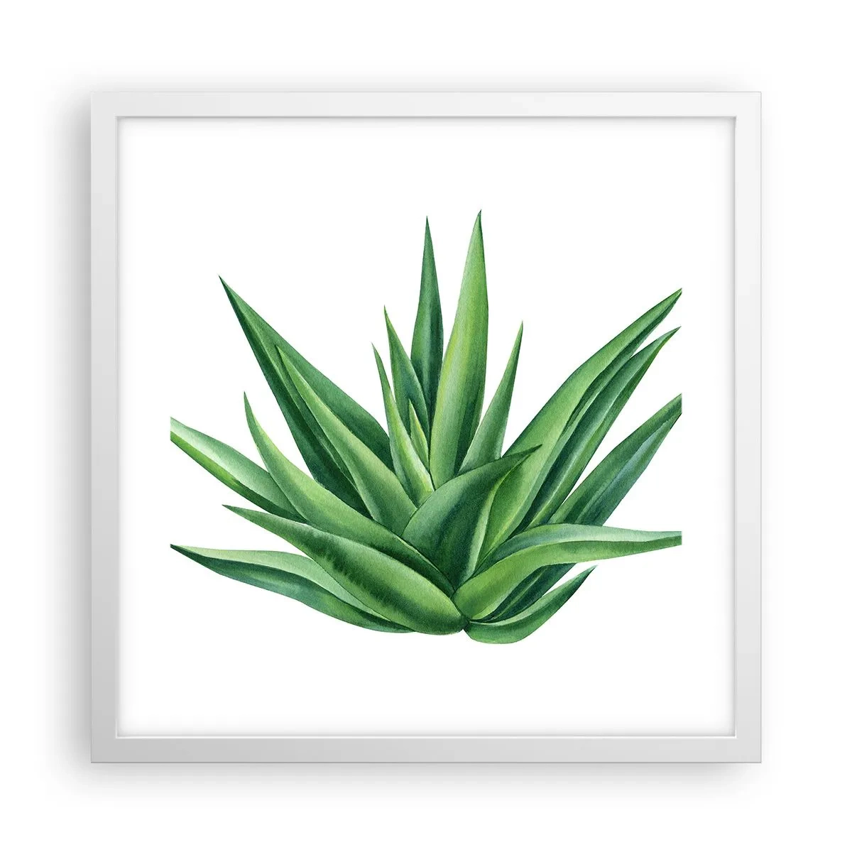 Affisch i vit ram - Grönt - styrka - liv - 40x40 cm