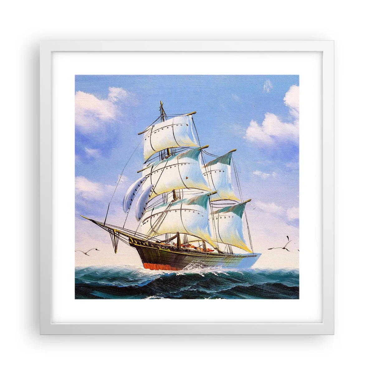 Affisch i vit ram - Stolt med vinden - 40x40 cm