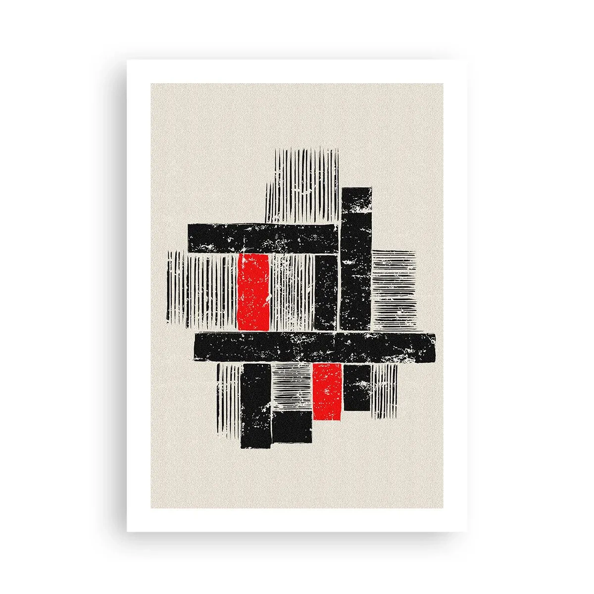 Affisch - Rött och svart - 50x70 cm