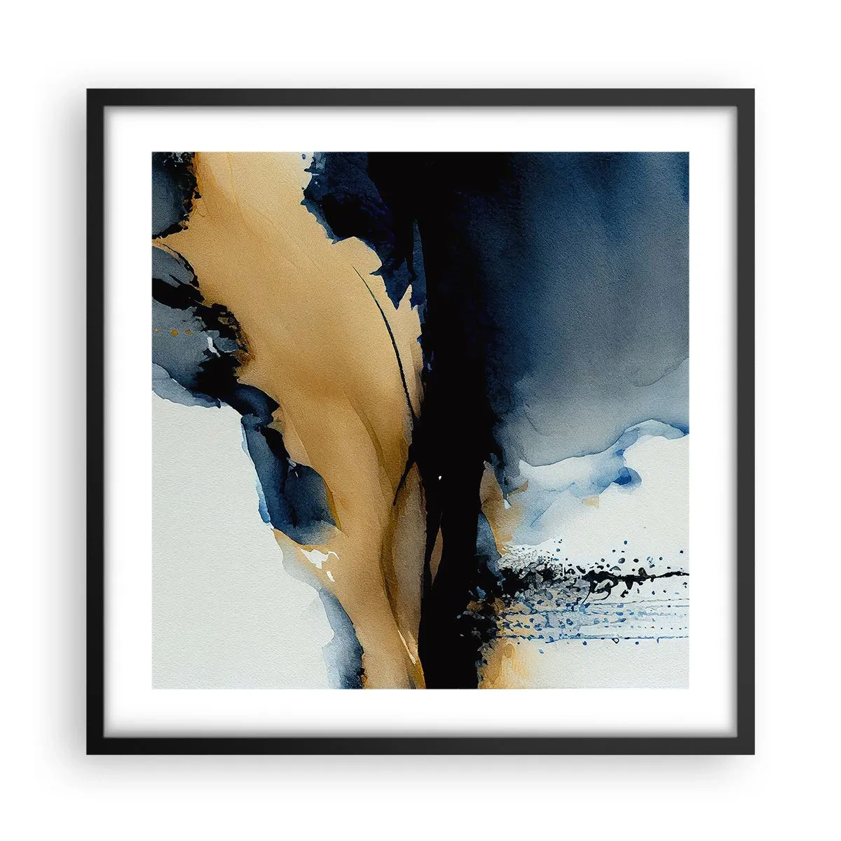 Affisch i svart ram - Bakom ridån - 50x50 cm