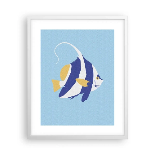 Affisch i vit ram - Miss av tropiska vatten - 40x50 cm