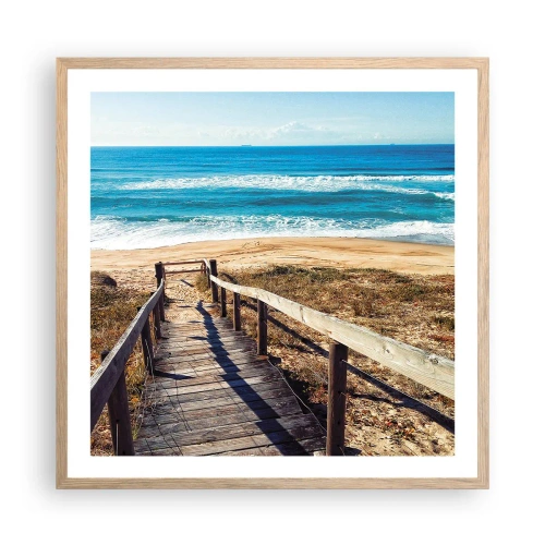 Affisch i ram av ljusek - Spring! - 60x60 cm