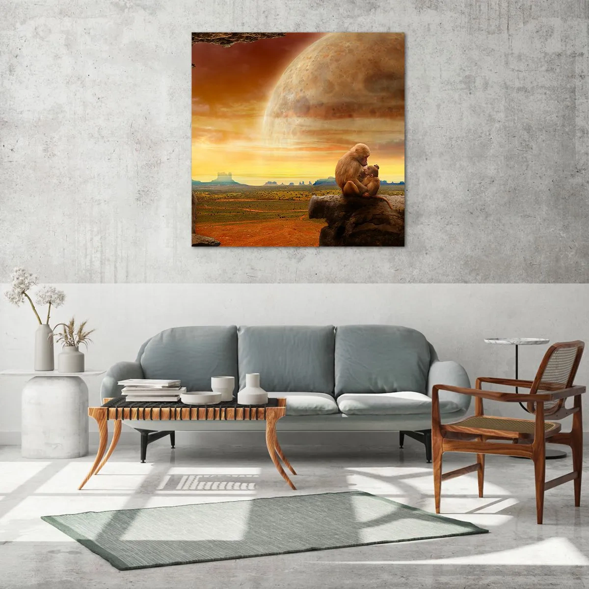 Glastavla - Bild på glas - Samma kärlek överallt - 70x70 cm