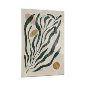 Glastavla - Bild på glas - Bland de gröna - 50x70 cm