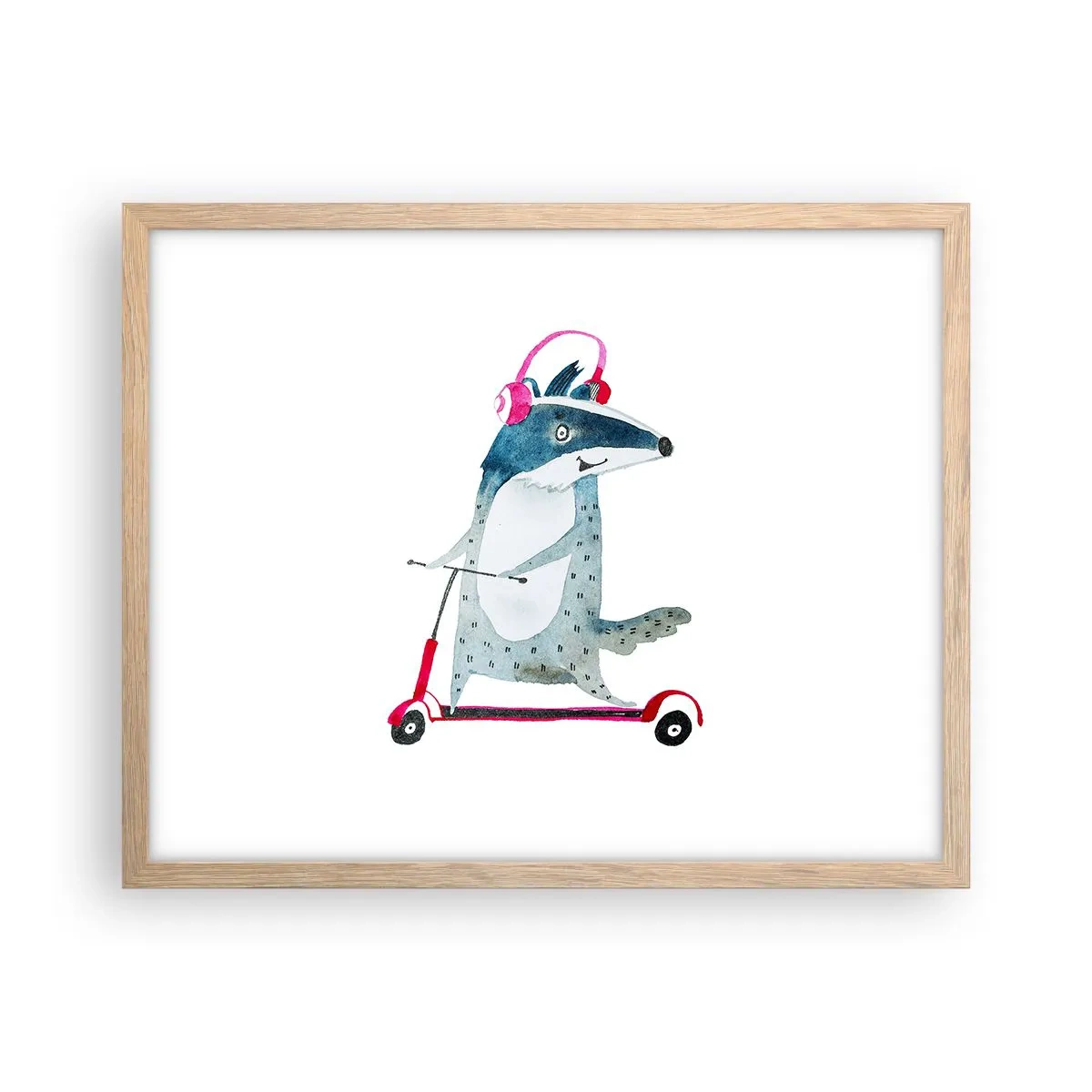 Affisch i ram av ljusek - Grävlingens glädje - 50x40 cm