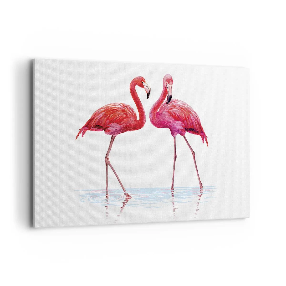 Canvastavla - Bild på duk - Rosa rendez-vous - 120x80 cm