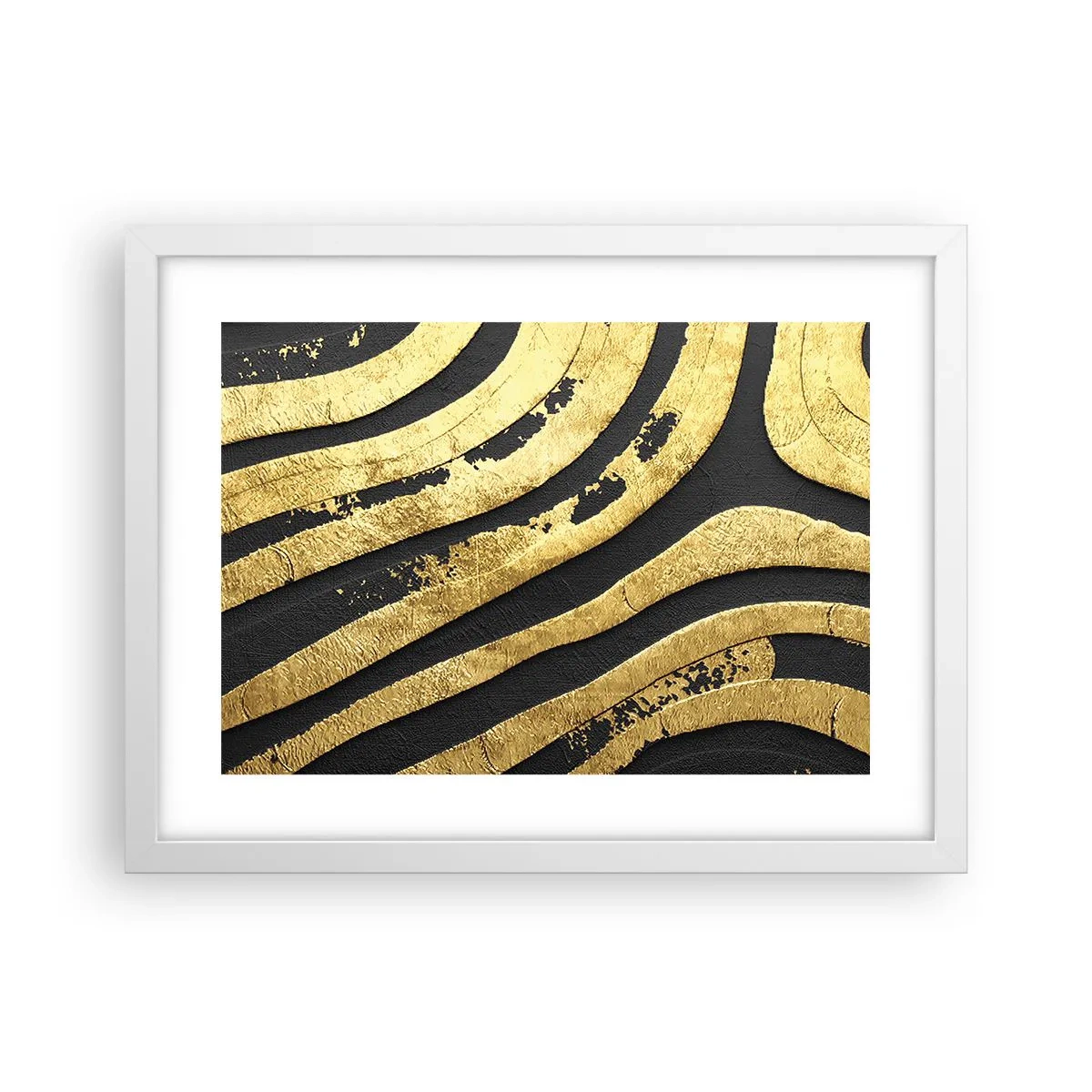 Affisch i vit ram - Allt flyter - 40x30 cm