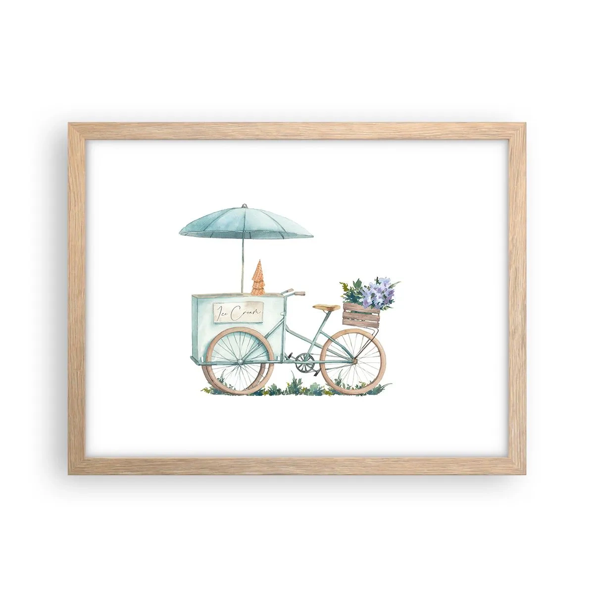 Affisch i ram av ljusek - Sött minne av sommaren - 40x30 cm