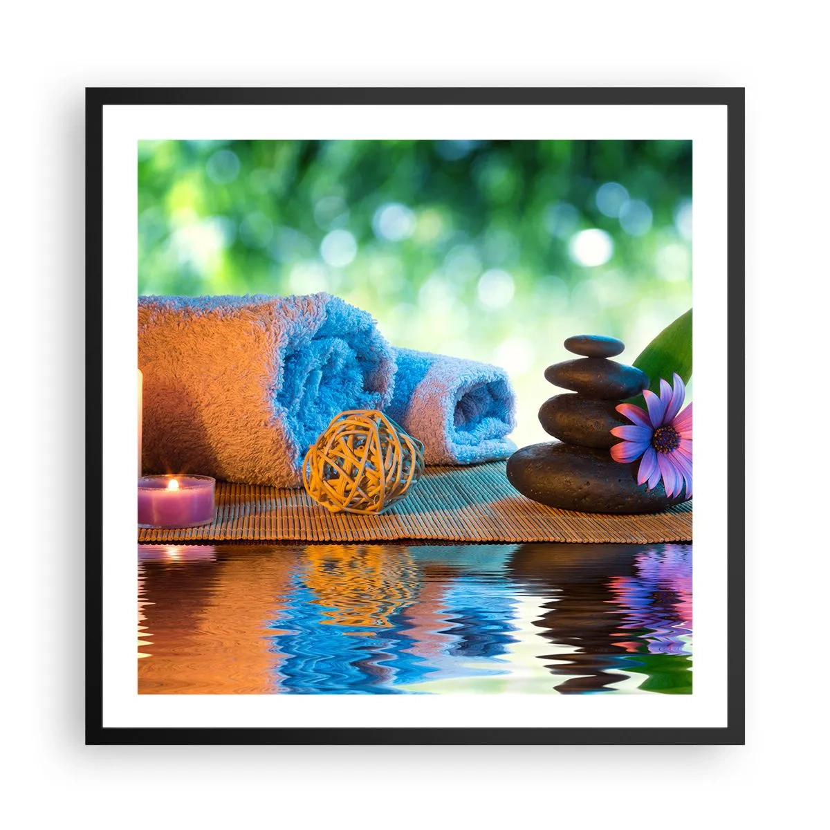 Affisch i svart ram - Tid för kroppen - 60x60 cm