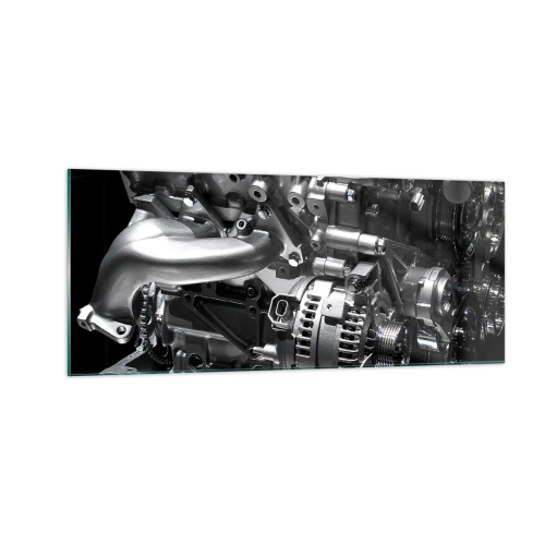 Glastavla - Bild på glas - Stål, vacker, stark - 100x40 cm