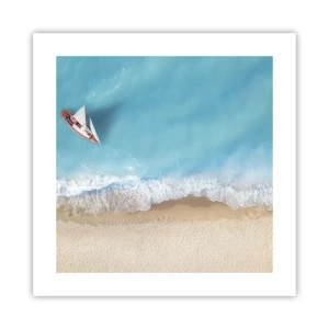 Affisch - På gränsen mellan blå och guld - 40x40 cm