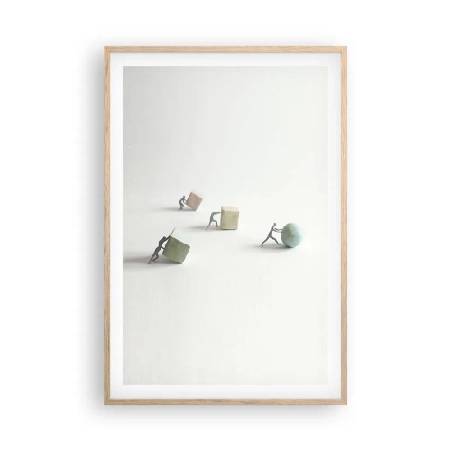 Affisch i ram av ljusek - Livet leker - 61x91 cm