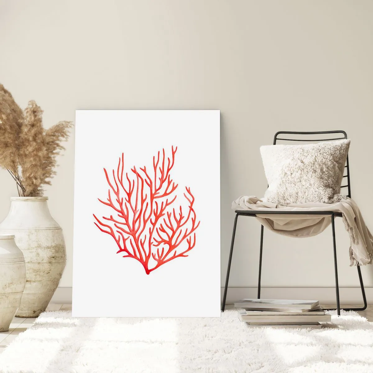 Affisch - Filigran av korall - 70x100 cm