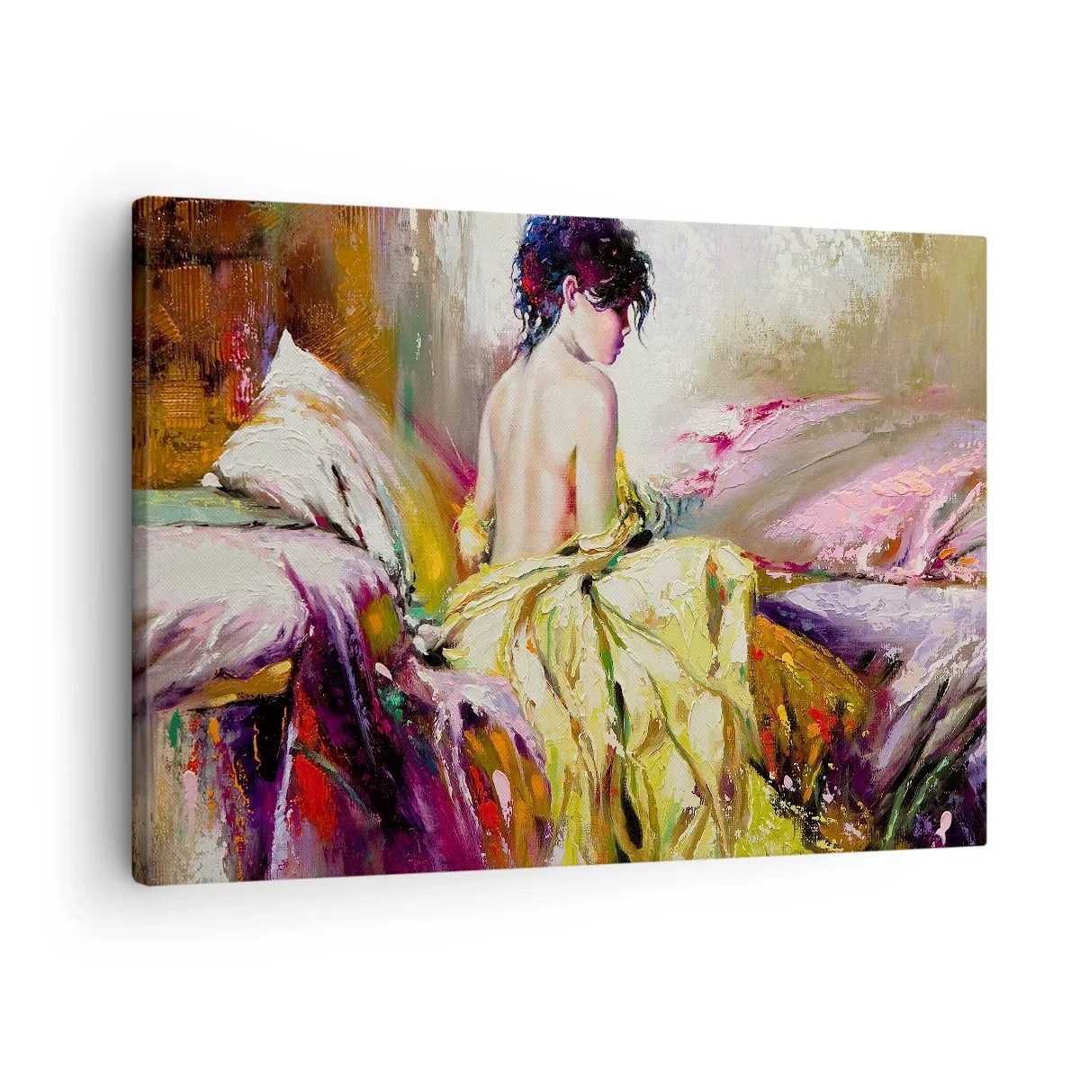 Canvastavla - Bild på duk - Mellan munnen och glaskanten - 70x50 cm