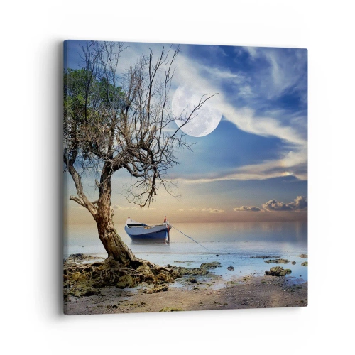 Canvastavla - Bild på duk - Är det slut eller början? - 40x40 cm