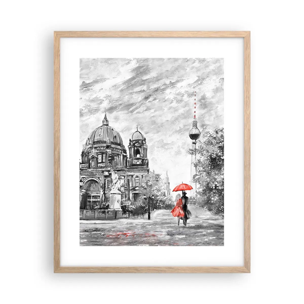 Affisch i ram av ljusek - Ett möte i Berlin - 40x50 cm