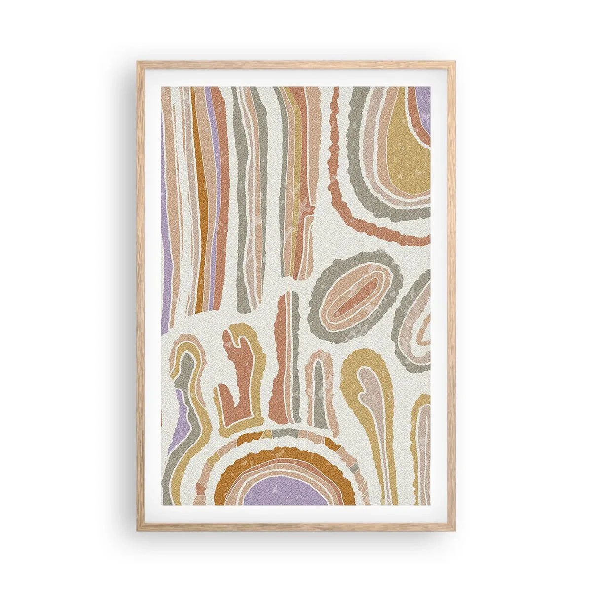 Affisch i ram av ljusek - Färgglada tvärsnitt - 61x91 cm