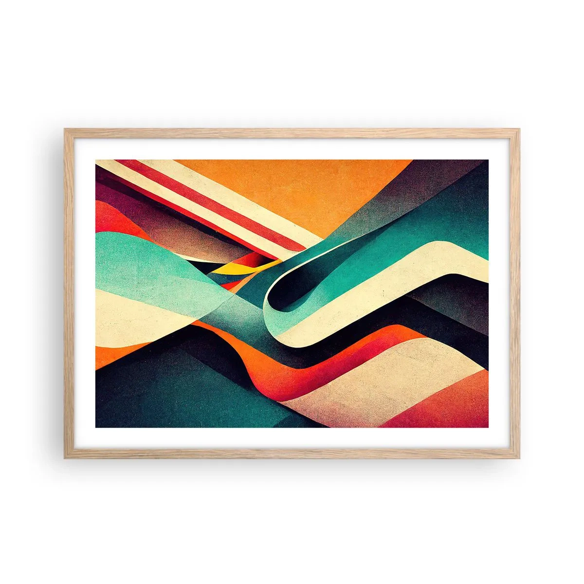 Affisch i ram av ljusek - Intensiv komposition - 70x50 cm