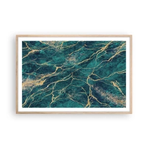 Affisch i ram av ljusek - Guldåder - 91x61 cm