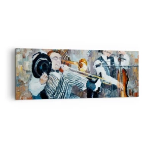 Canvastavla - Bild på duk - Hela den jazzmusiken - 140x50 cm