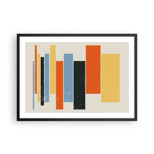 Affisch i svart ram - Inspelning av musik - 70x50 cm