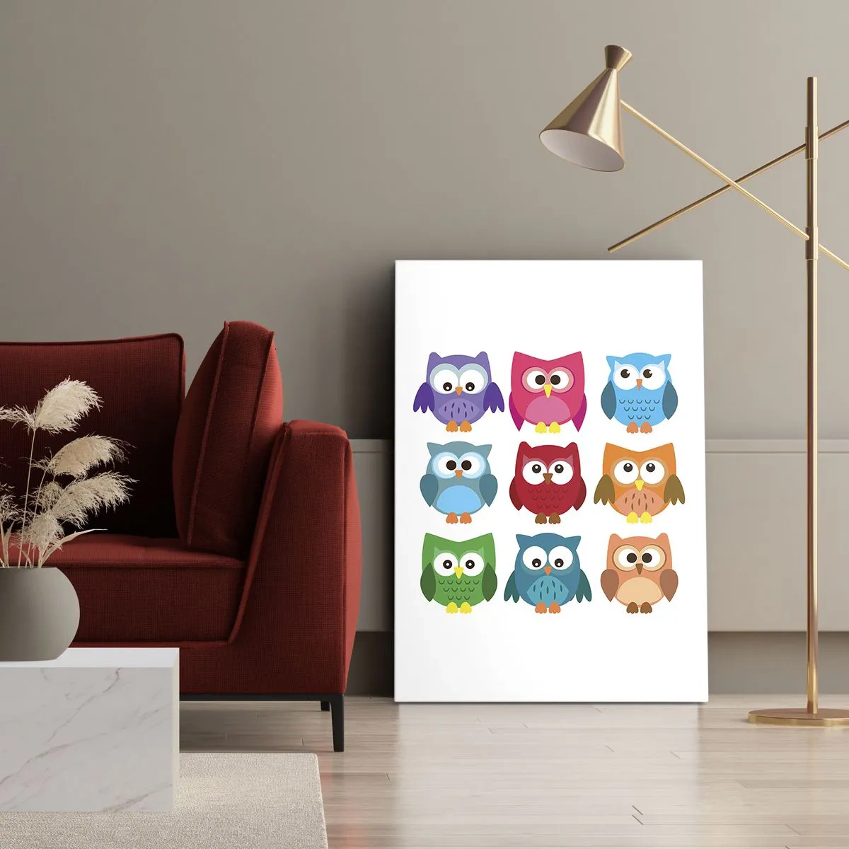 Canvastavla - Bild på duk - Att vara olika på roligt sätt - 70x100 cm