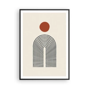 Affisch i svart ram - Formernas och färgernas magnetism - 70x100 cm