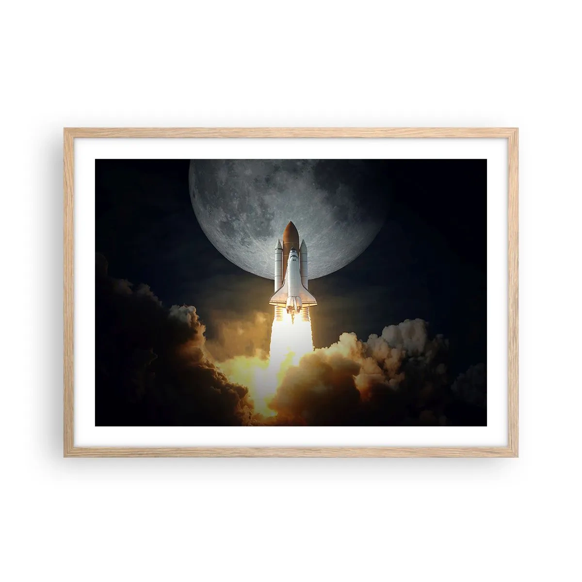 Affisch i ram av ljusek - Början på ett utomjordiskt äventyr - 70x50 cm