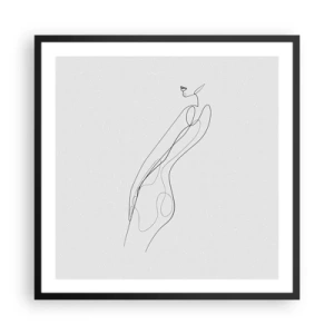 Affisch i svart ram - Bara en utfästelse - 60x60 cm