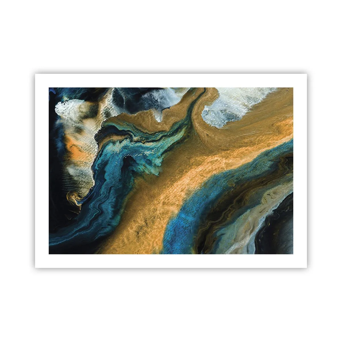 Affisch - Blå – gul – ömsesidiga influenser - 70x50 cm