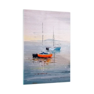 Glastavla - Bild på glas - En välförtjänt vila - 50x70 cm