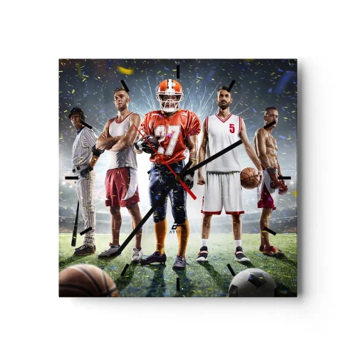 Väggklocka - Klocka på glas - Arenornas gladiatorer - 30x30 cm