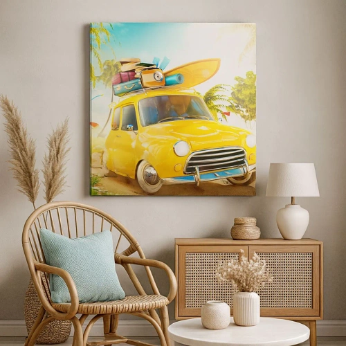 Canvastavla - Bild på duk - Resa för flera leenden - 30x30 cm