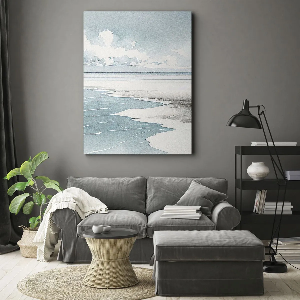 Canvastavla - Bild på duk - Milt tidvatten - 50x70 cm