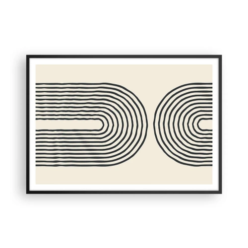 Affisch i svart ram - Om en stund... - 100x70 cm