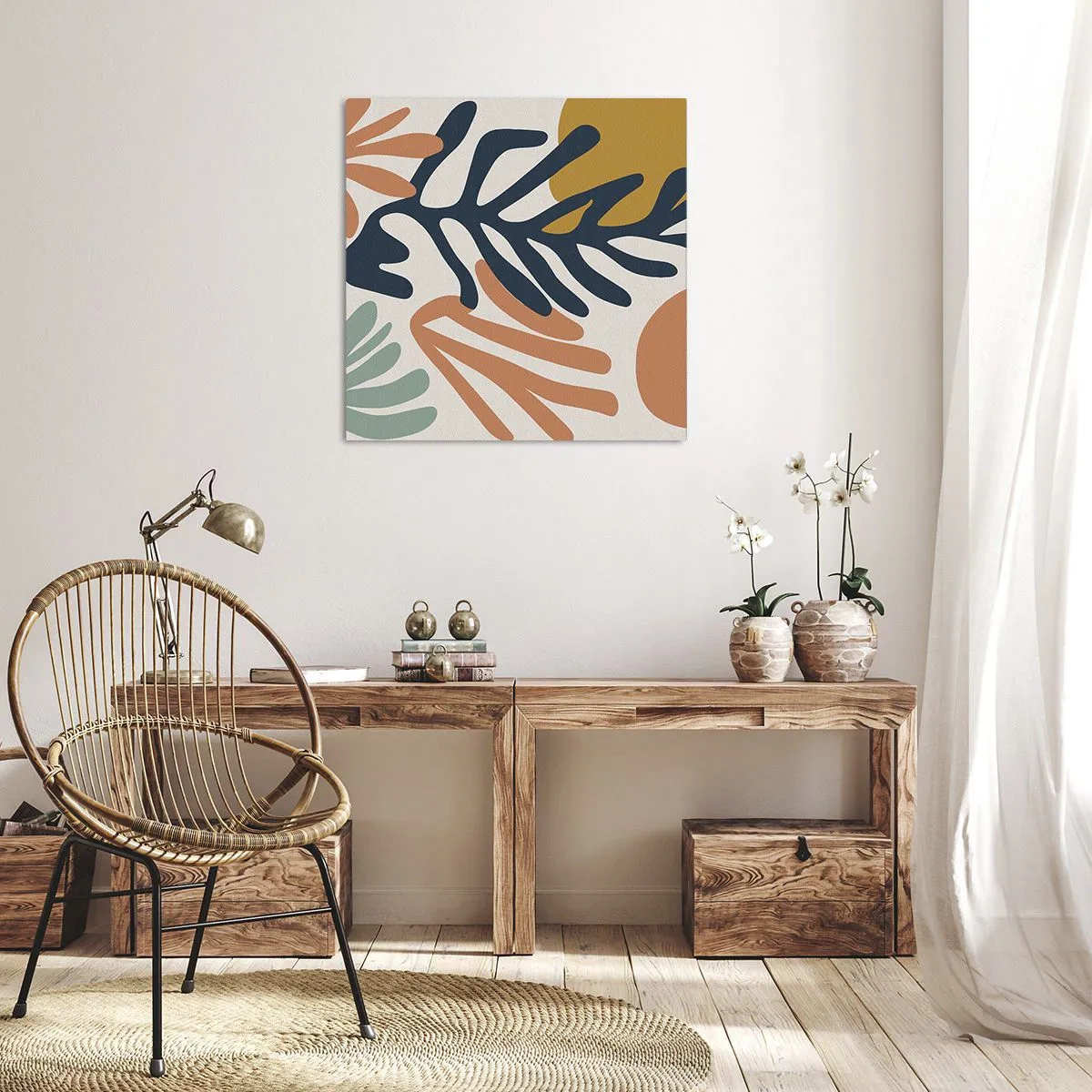 Canvastavla - Bild på duk - Korallhav - 30x30 cm
