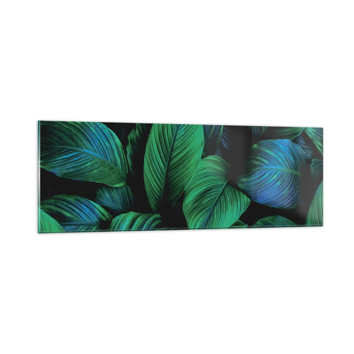 Glastavla - Bild på glas - I gröna folkmassan - 90x30 cm