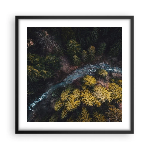 Affisch i svart ram - Snabbt, allt snabbare - 50x50 cm