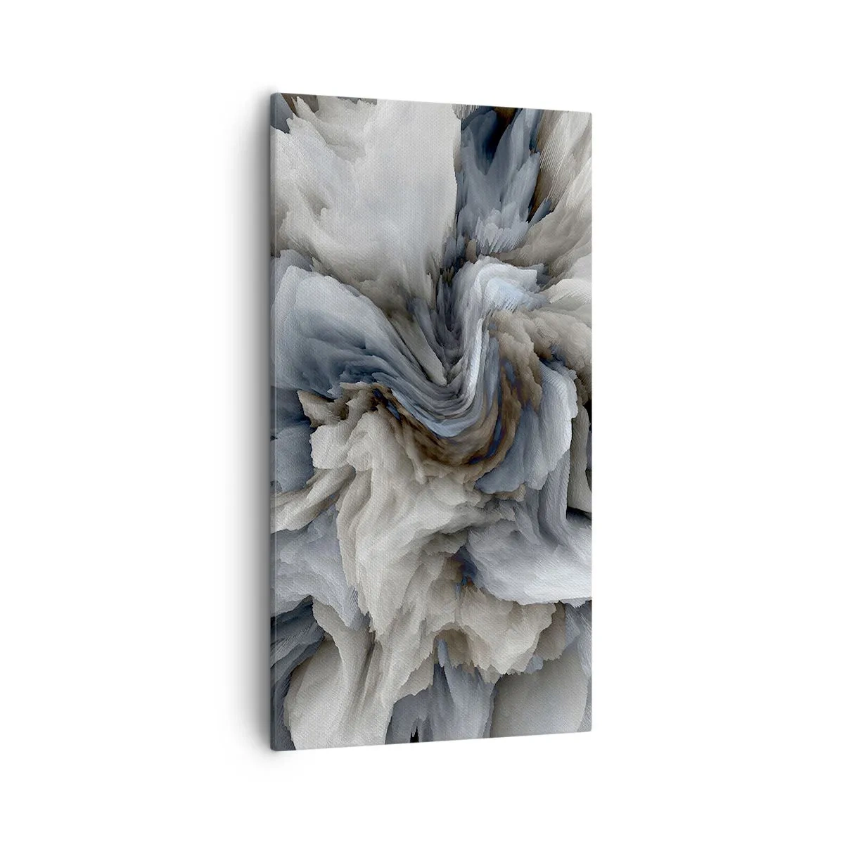 Canvastavla - Bild på duk - Sten och blomma - 55x100 cm